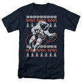 NASA - Astronaut Ugly Christmas - Adult Unisex Short Sleeve T-Shirt - Blue