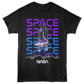 NASA - Shuttle Line Art - American Classics - Black Adult Short Sleeve T-Shirt