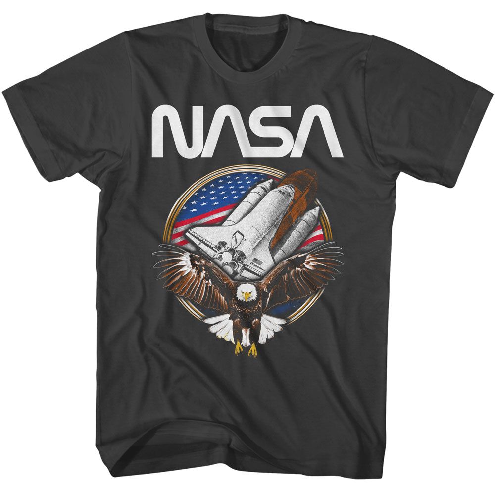 Nasa - Eagle And Shuttle - Officially Licensed Adult Short Sleeve T-Shirt