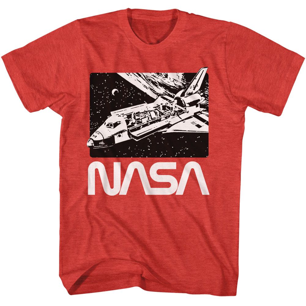Nasa - Shuttle In Orbit - Officially Licensed Adult Short Sleeve T-Shirt