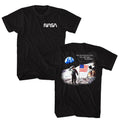 NASA - Moon Landing Flag - American Classics - Solid Black Adult Short Sleeve T-Shirt