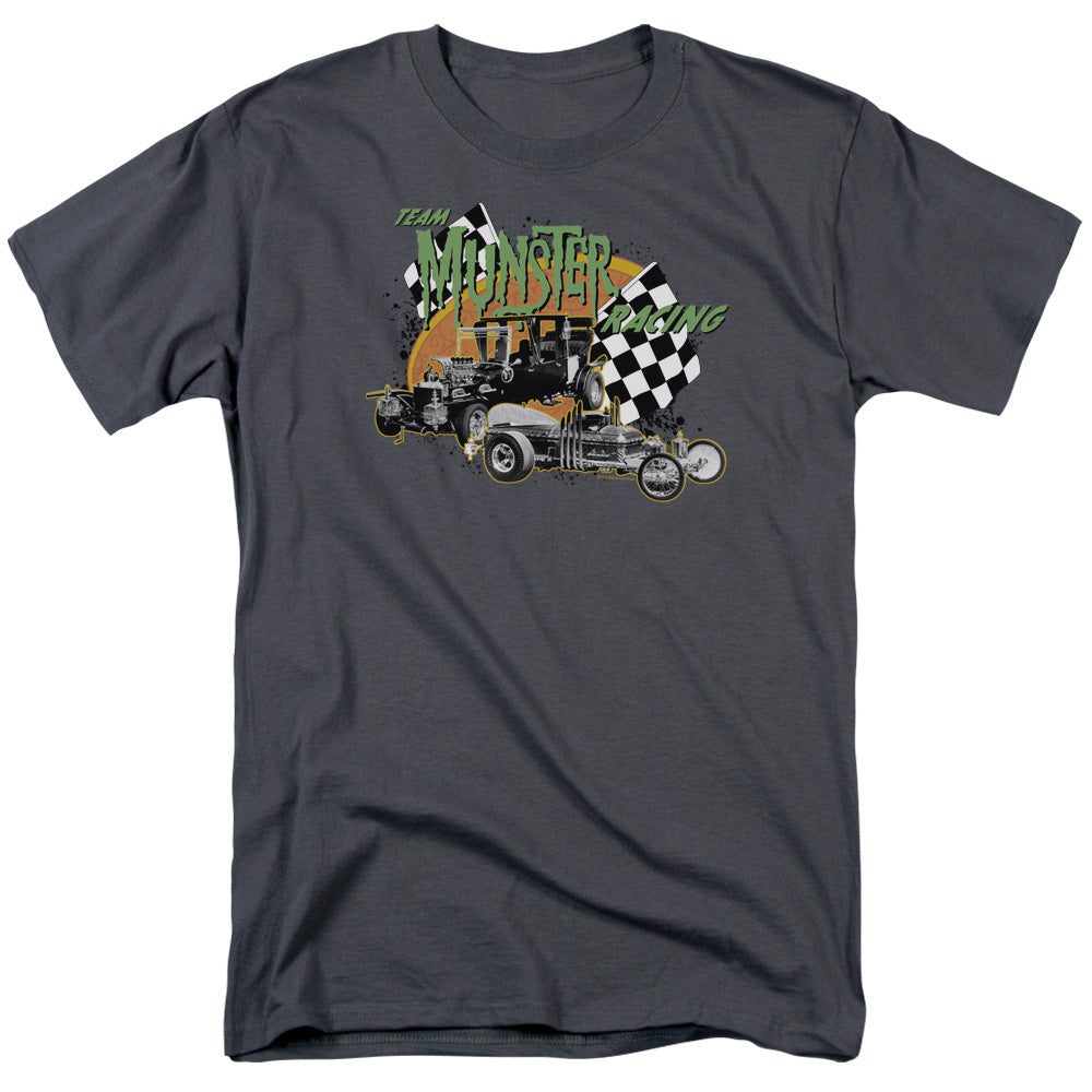 The Munsters - Munster Racing - Adult Unisex Short Sleeve T-Shirt - Gray