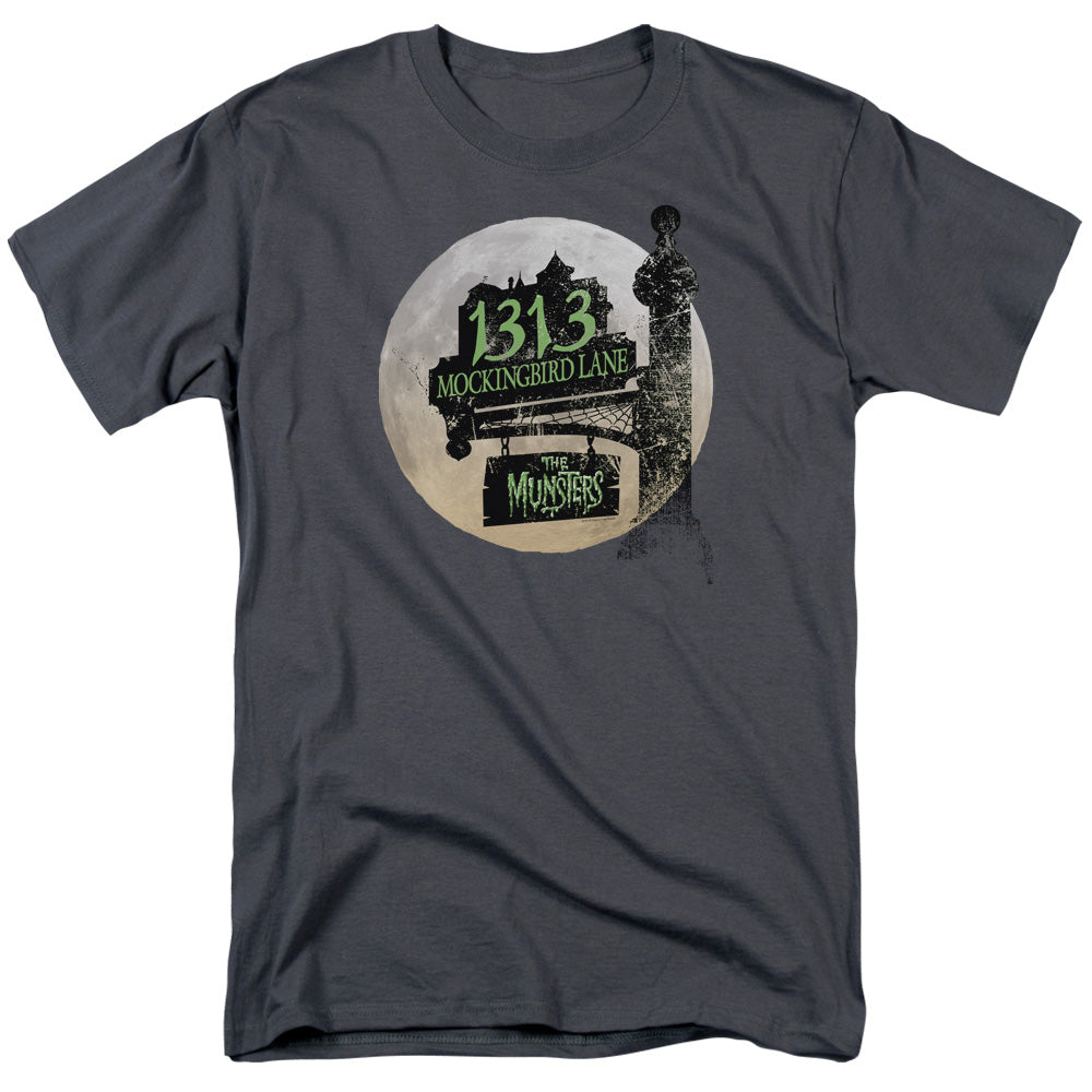 The Munsters - Moonlit Address - Adult Unisex Short Sleeve T-Shirt - Gray