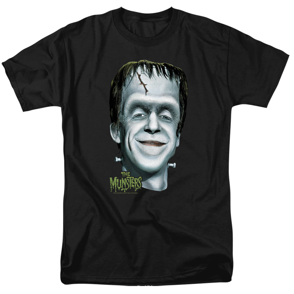 The Munsters - Hermans Head - Adult Unisex Short Sleeve T-Shirt - Black