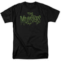 The Munsters - Distress Logo - Adult Unisex Short Sleeve T-Shirt - Black