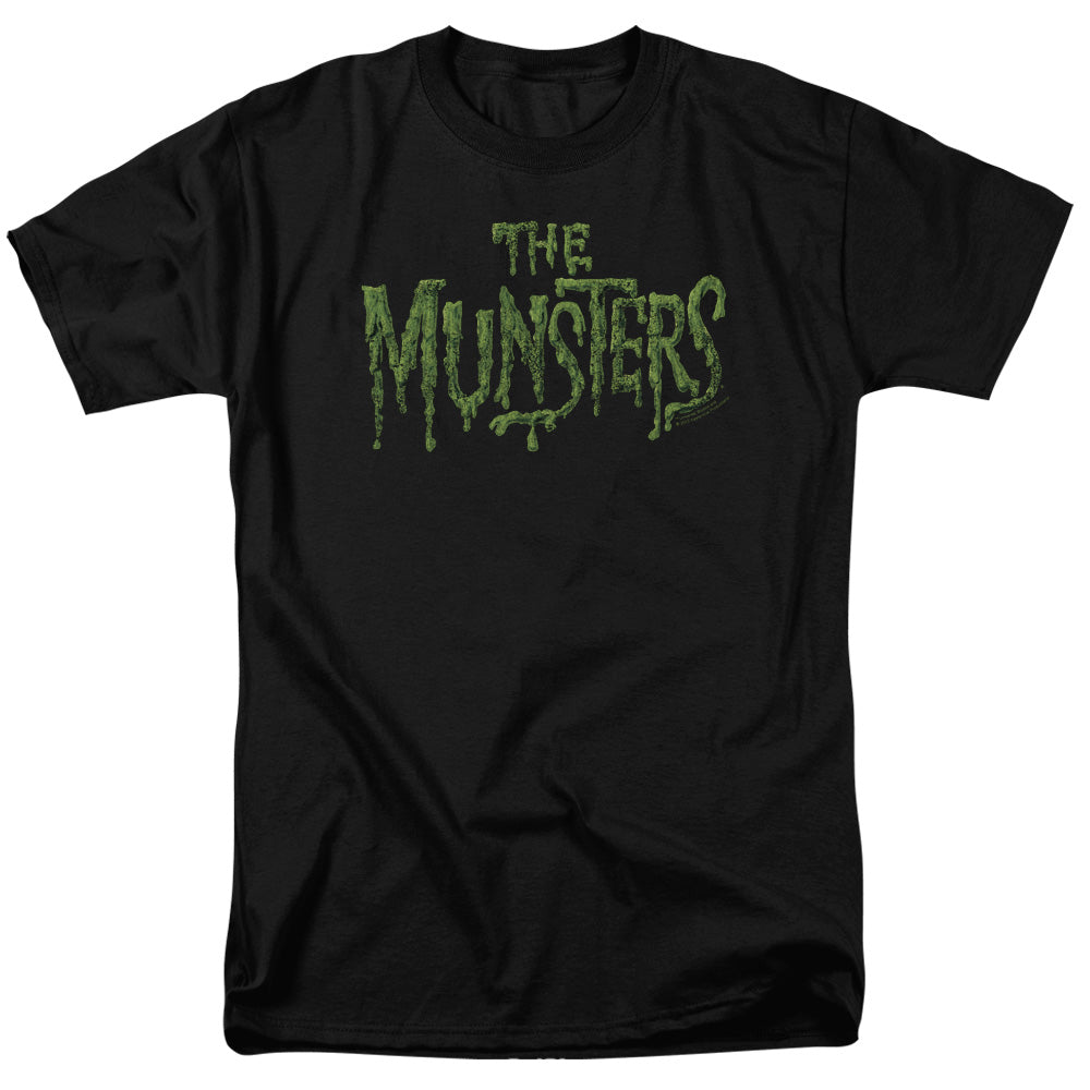 The Munsters - Distress Logo - Adult Unisex Short Sleeve T-Shirt - Black