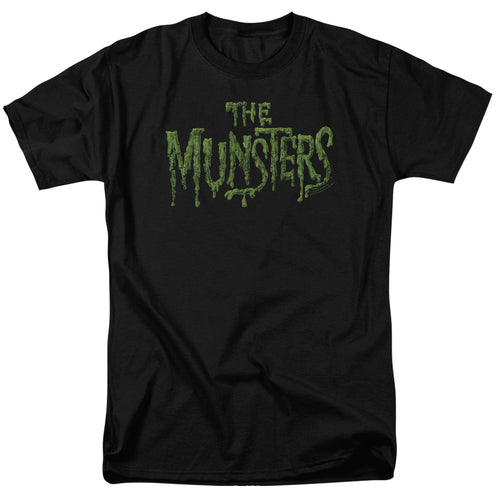 The Munsters - Distress Logo - Adult Unisex Short Sleeve T-Shirt - Black