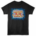 Naughty By Nature - Graffiti - Front Print Adult Short Sleeve Solid T-Shirt - Black