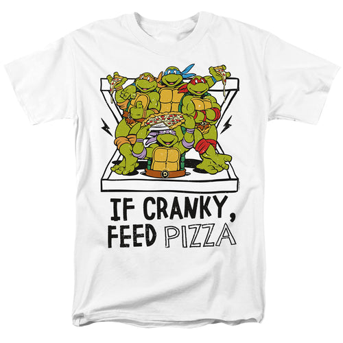 Teenage Mutant Ninja Turtles - Cranky Pizza - Adult Unisex T-Shirt - White