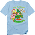 SpongeBob Aroooound The Christmas Tree Patrick Adult Unisex T-Shirt Blue