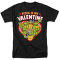 Teenage Mutant Ninja Turtles Pizza Is My Valentine Adult Unisex T-Shirt Black
