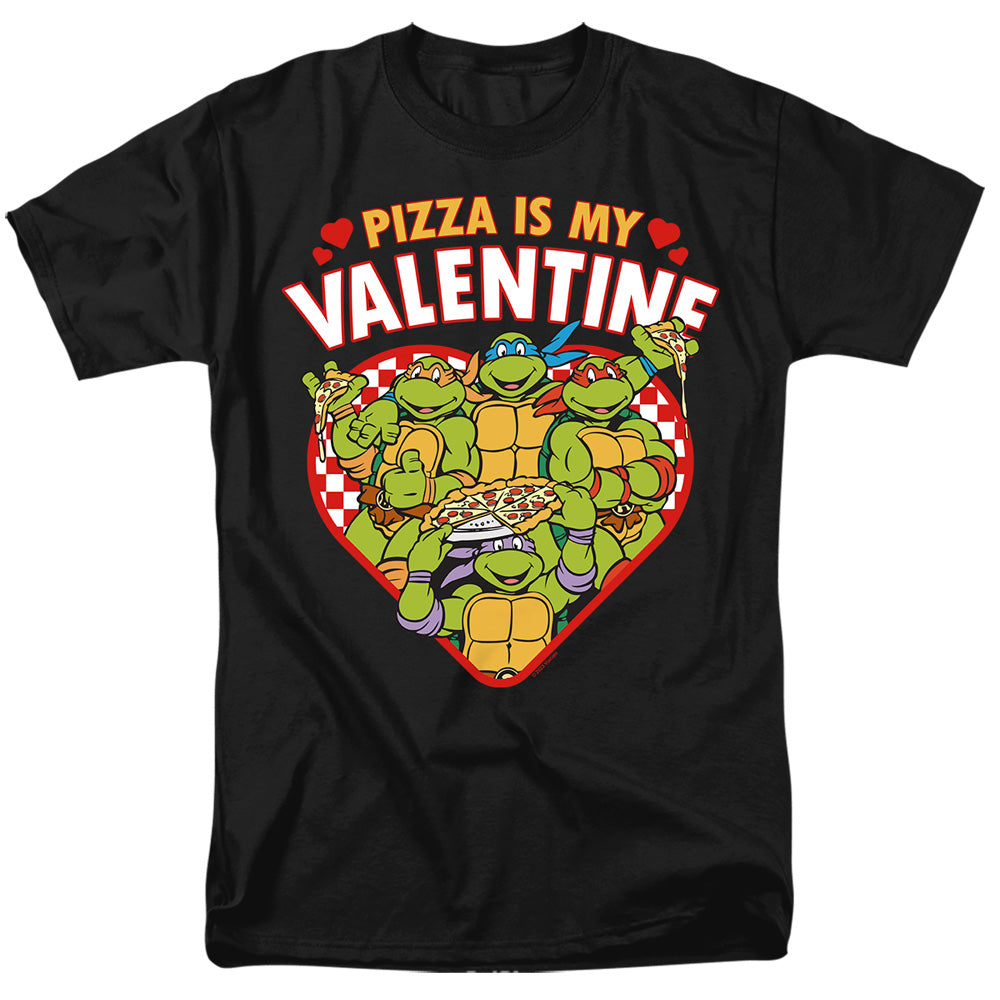 Teenage Mutant Ninja Turtles Pizza Is My Valentine Adult Unisex T-Shirt Black