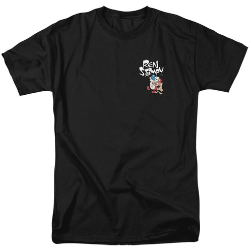 Ren And Stimpy - Ren And Stimpy Warhol - Adult Unisex T-Shirt - Black