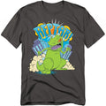 Rugrats - Reptar Stomp - Adult Unisex Short Sleeve T-Shirt - Gray