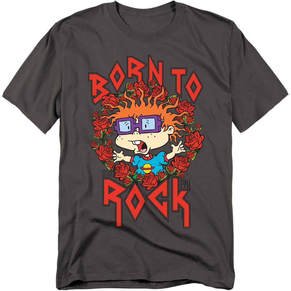 Rugrats - Chucky Was Born To Rock - Adult Unisex Short Sleeve T-Shirt - Gray