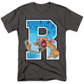 Ren And Stimpy - R Is For Ren - Adult Unisex Short Sleeve T-Shirt - Gray