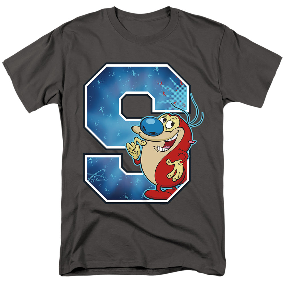 Ren And Stimpy - S Is For Stimpy - Adult Unisex Short Sleeve T-Shirt - Gray