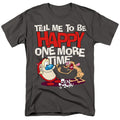 Ren And Stimpy - Tell Me To Be Happy - Adult Unisex Short Sleeve T-Shirt - Gray