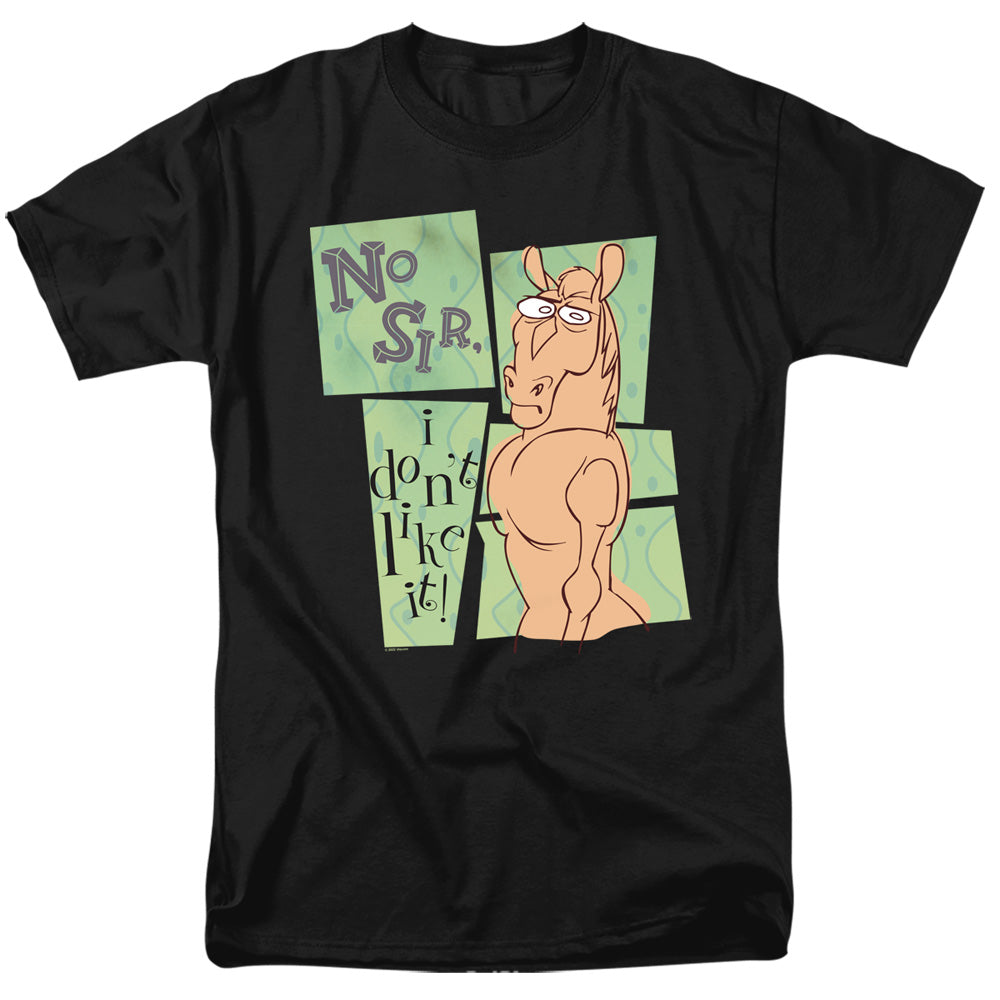 Ren And Stimpy - No Sir I Don't Like It - Adult Unisex T-Shirt - Black