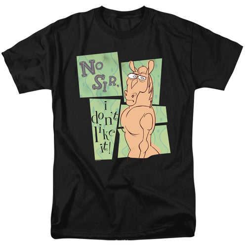 Ren And Stimpy - No Sir I Don't Like It - Adult Unisex T-Shirt - Black