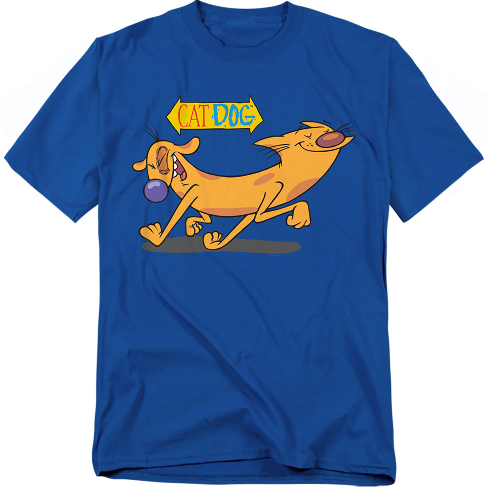 Catdog - Happy Paws - Adult Unisex Short Sleeve T-Shirt - Blue