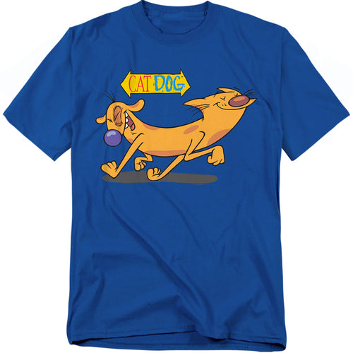 Catdog - Happy Paws - Adult Unisex Short Sleeve T-Shirt - Blue