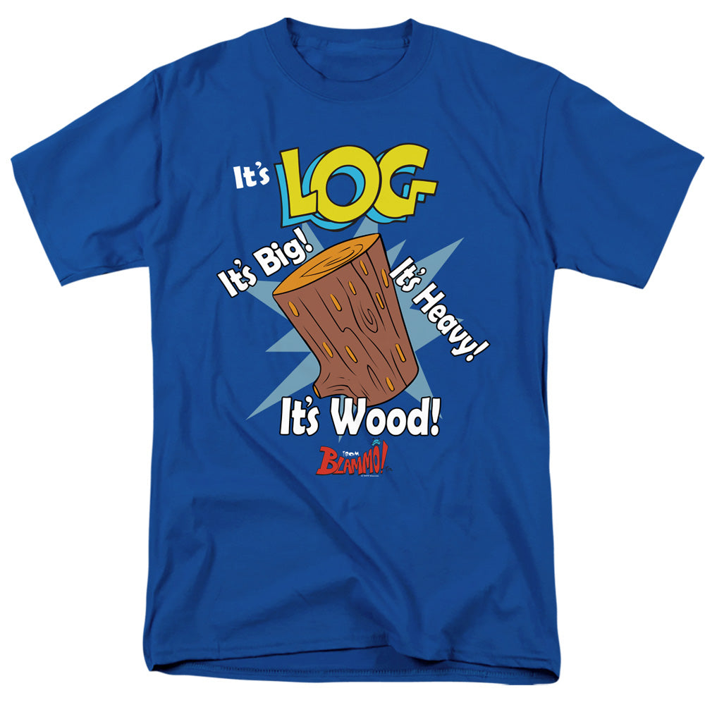 Ren And Stimpy - It's Log - Adult Unisex Short Sleeve T-Shirt - Blue