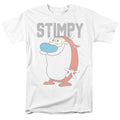 Ren And Stimpy - Collegiate Stimpy - Adult Unisex Short Sleeve T-Shirt - White