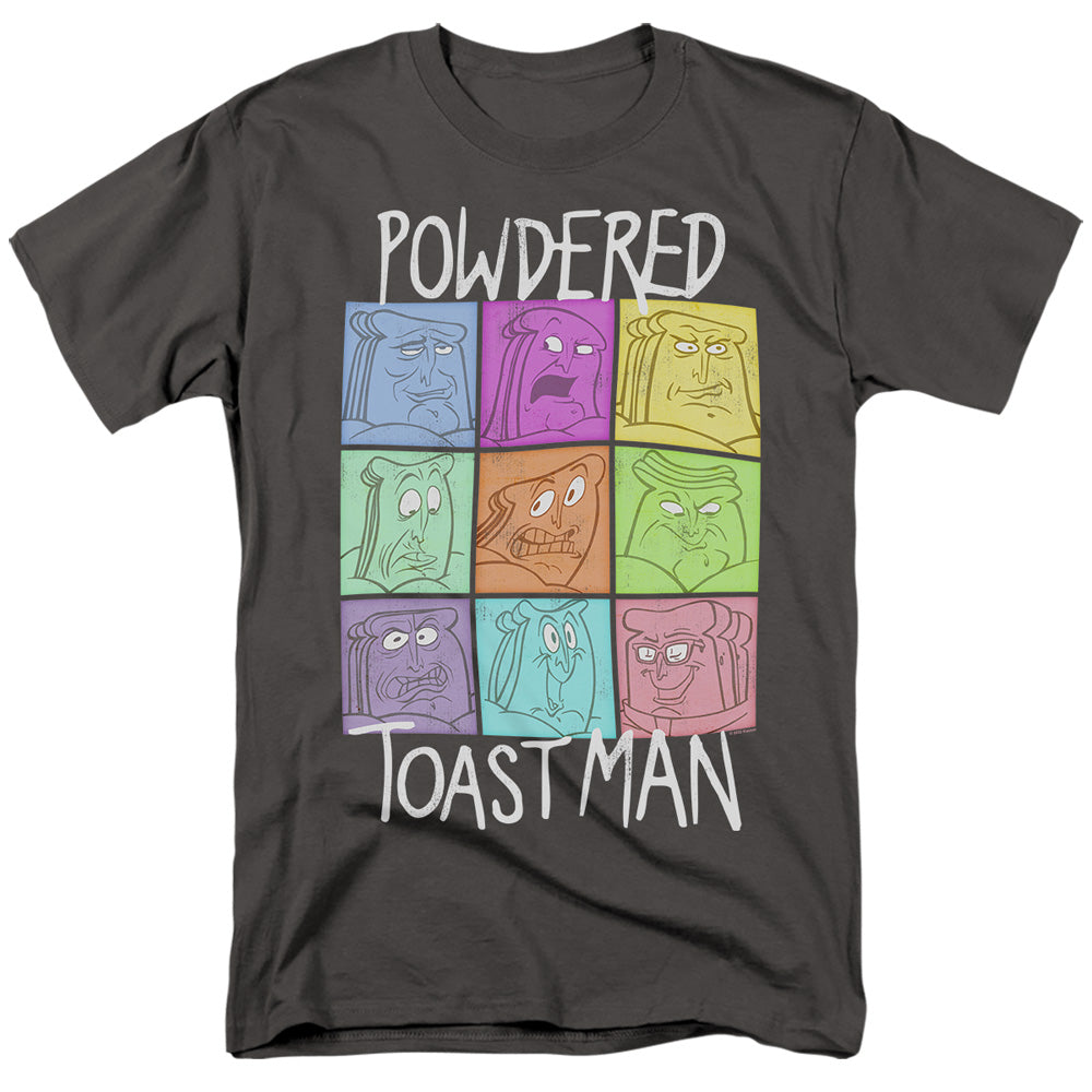 Ren And Stimpy - Ptm Expressions - Adult Unisex Short Sleeve T-Shirt - Gray