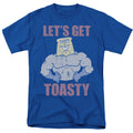 Ren And Stimpy - Lets Get Toasty - Adult Unisex Short Sleeve T-Shirt - Blue