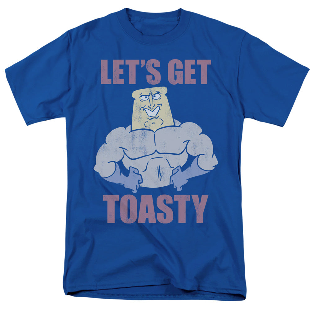 Ren And Stimpy - Lets Get Toasty - Adult Unisex Short Sleeve T-Shirt - Blue