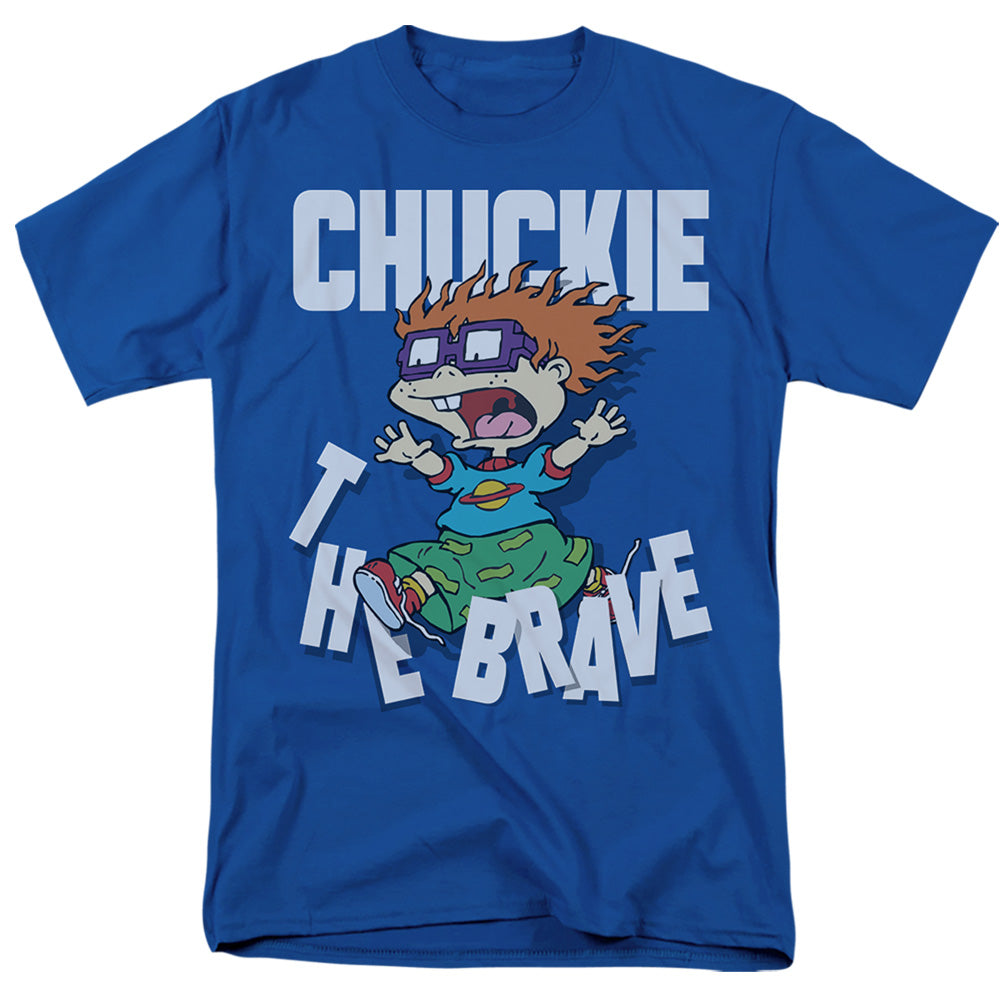 Rugrats - Chuckie The Brave - Adult Unisex Short Sleeve T-Shirt - Blue