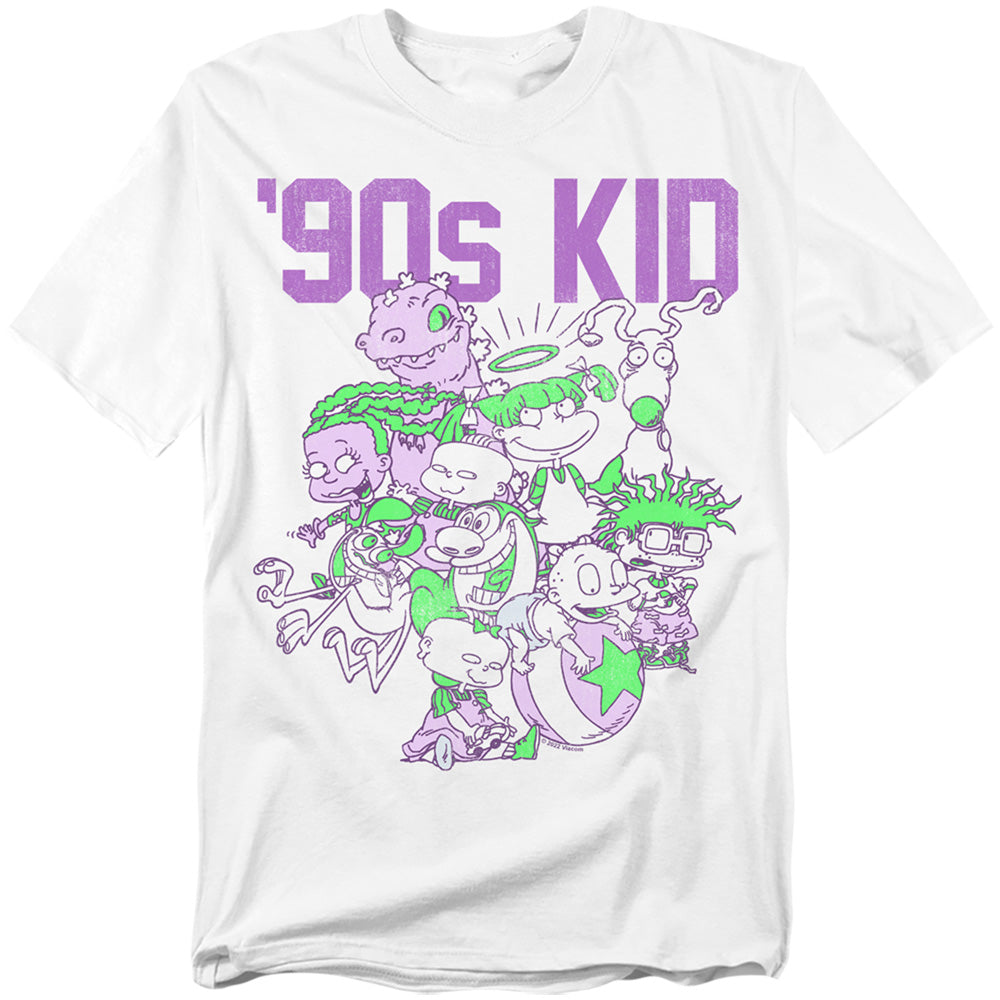 Nickelodeon - 90's Kid - Adult Unisex Short Sleeve T-Shirt - White