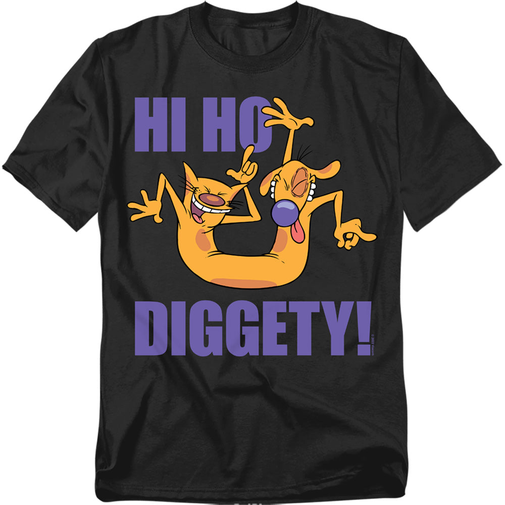 Catdog - Hi Ho Diggety - Adult Unisex Short Sleeve T-Shirt - Black