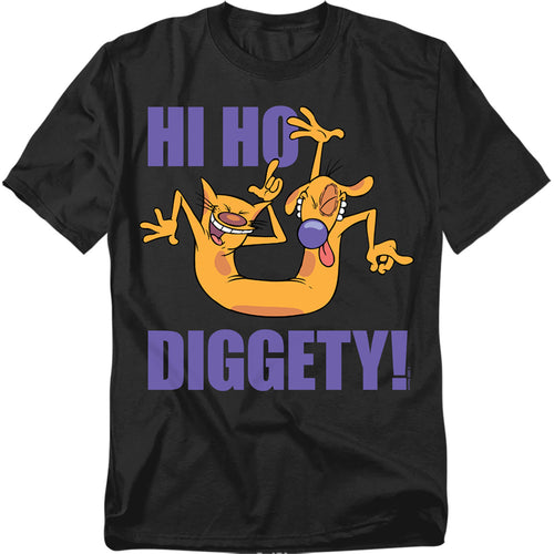 Catdog - Hi Ho Diggety - Adult Unisex Short Sleeve T-Shirt - Black
