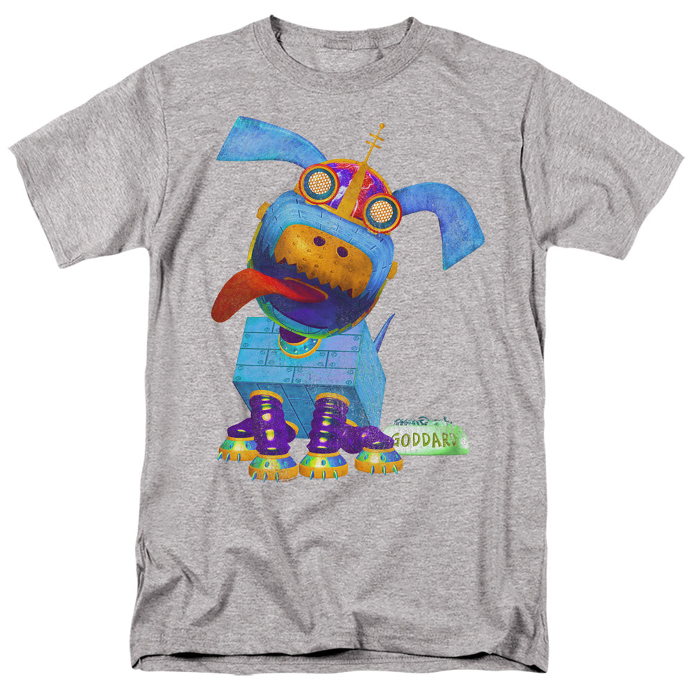 Jimmy Neutron - Goddard Neon - Adult Unisex Short Sleeve T-Shirt - Gray
