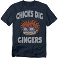 Rugrats - Chicks Dig Gingers - Adult Unisex Short Sleeve T-Shirt - Blue