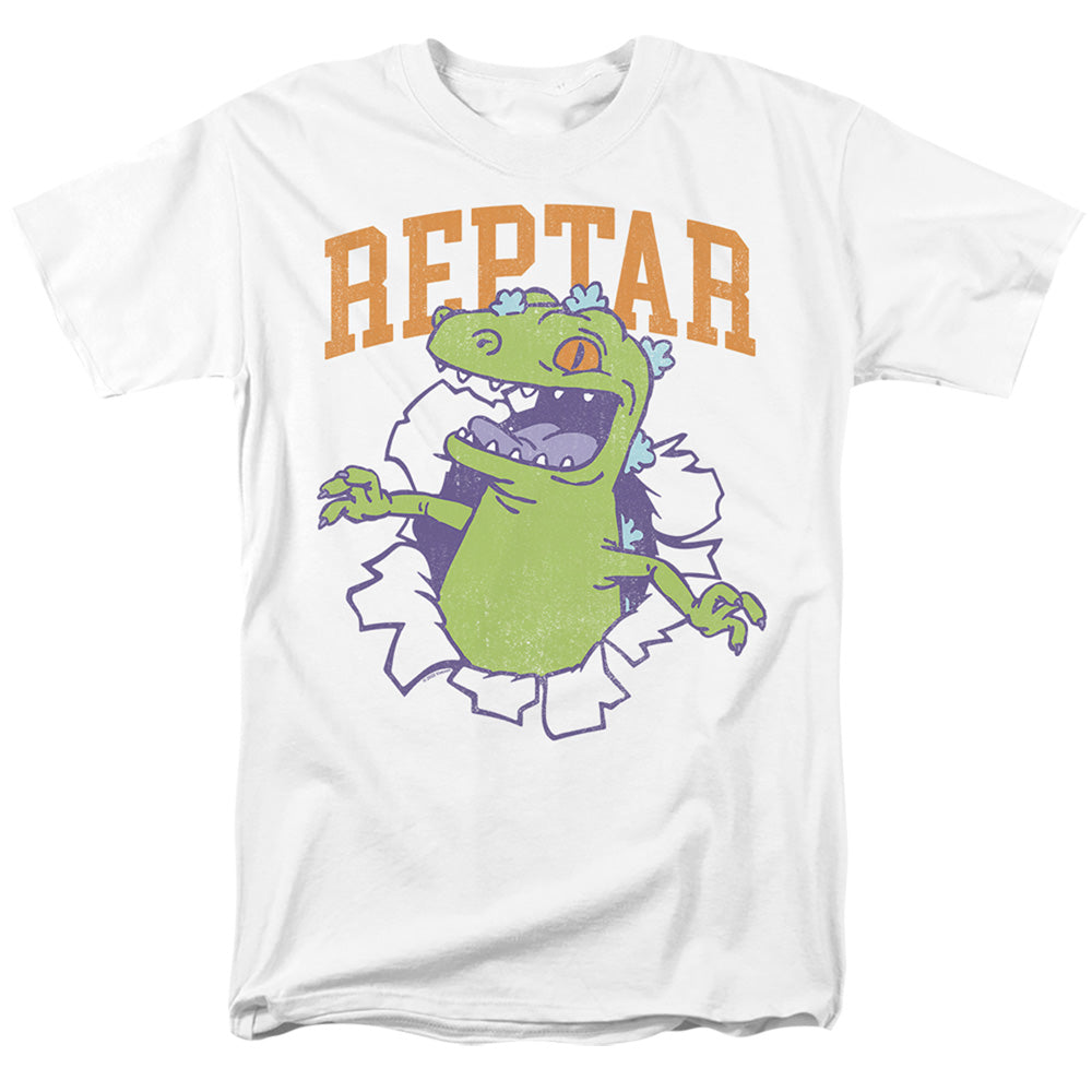 Rugrats - Reptar Shirt Rip - Adult Unisex Short Sleeve T-Shirt - White
