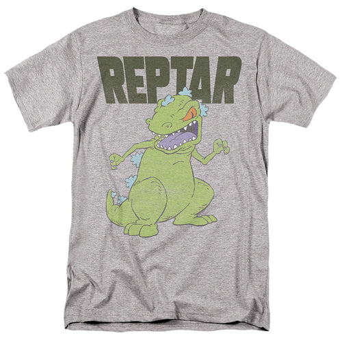 Rugrats - Reptar Big - Adult Unisex Short Sleeve T-Shirt - Gray