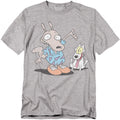 Rocko's Modern Life - Rocko And Spunky - Adult Unisex T-Shirt - Gray