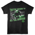 Night Of The Living Dead - Coming To Get You Barbara - Front Print Adult Short Sleeve Solid T-Shirt - Black