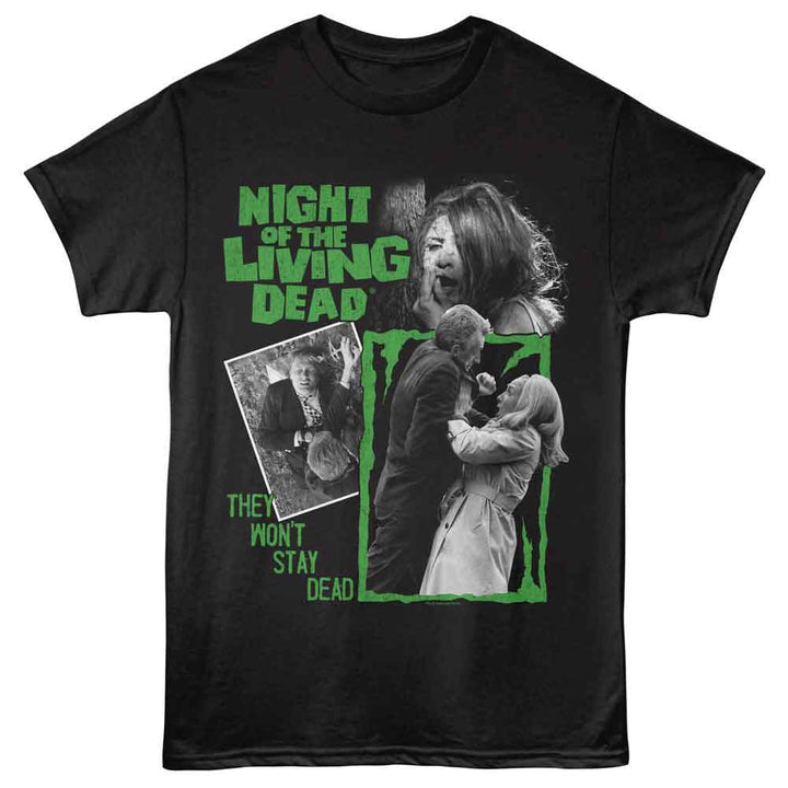 Night Of The Living Dead - Attacked - Licensed Adult Unisex Short Sleeve T-Shirt - Black