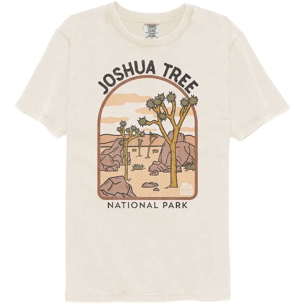 National Parks Joshua Tree Arch Illustration Officially Licensed Adult Short Sleeve Comfort Color T-Shirt