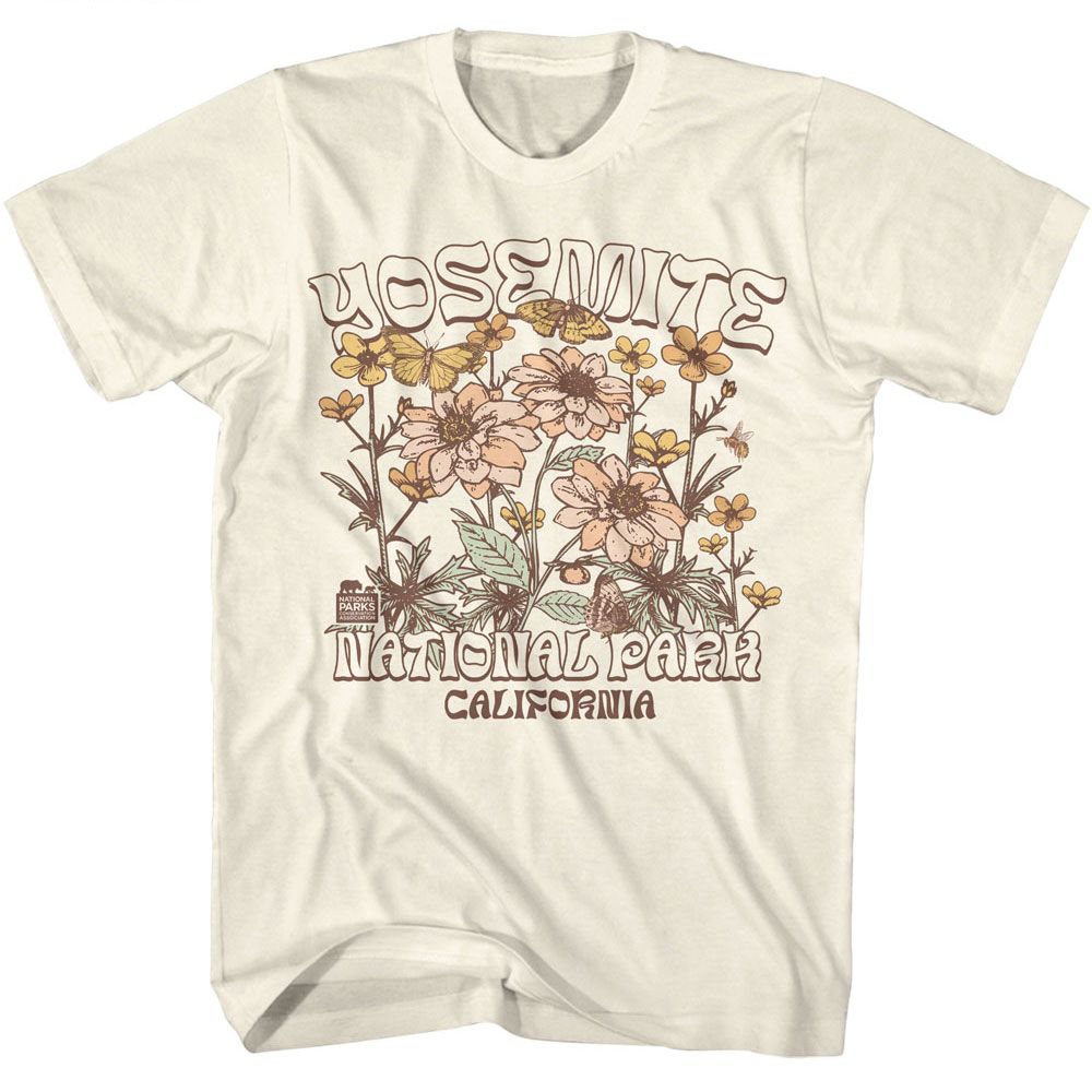 National Parks Yosemite Floral Officially Licensed Adult Short Sleeve T-Shirt