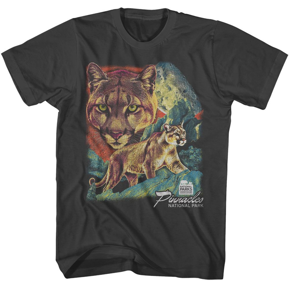 National Parks - Pinnacles Np Mountain Lion - Officially Licensed Adult Short Sleeve T-Shirt