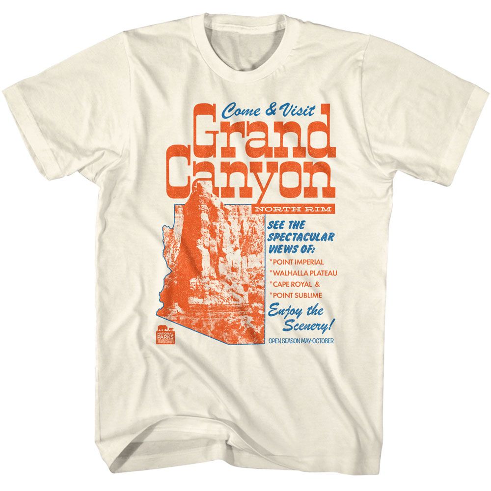 National Parks - Come Visit Grand Canyon - Adult Short Sleeve T-Shirt