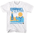 National Parks - Channel Islands Cutout - American Classics - Solid White Adult Short Sleeve T-Shirt