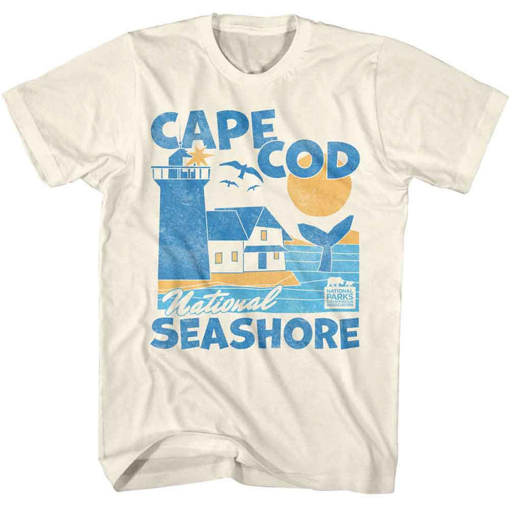 National Parks - Cape Cod National Seashore - American Classics - Solid Off-White Adult Short Sleeve T-Shirt