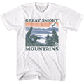 National Parks - Great Smoky Mountains Bear And Mtns - American Classics - Solid White Adult Short Sleeve T-Shirt