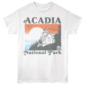 National Parks - Acadia Sunset - Front Print Adult Short Sleeve Solid T-Shirt - White